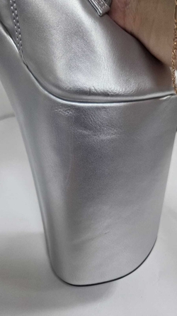 KIKO. Ботильоны четверки. PU. Открытые - SHDB-015-4-PU-sil-sale37_033