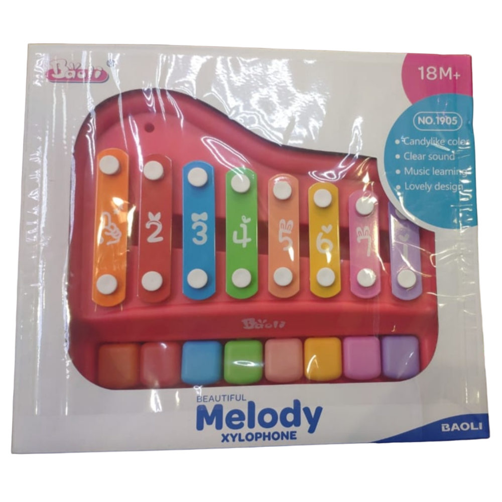 Музыкальная Развивающая игрушка Ксилофон - Пионино "Beautiful Melody Xylophone / NO.1905" 8 тонов