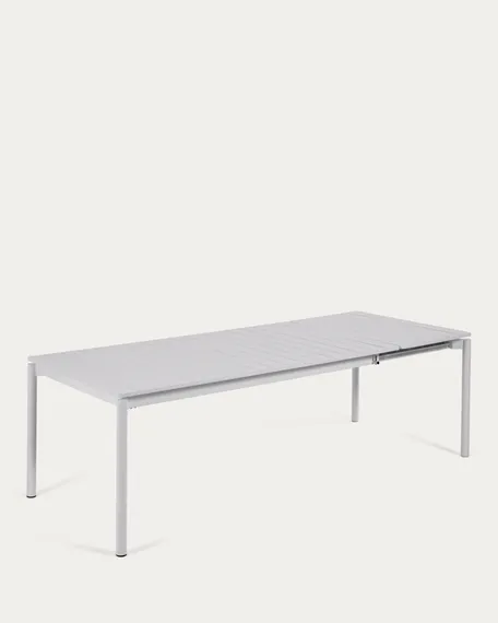 Раздвижной уличный стол Zaltana из алюминия светло-серого цвета, 180 (240) x 100