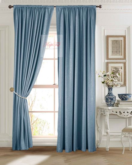 Луи (Indigo). Шторы из стриженного бархата