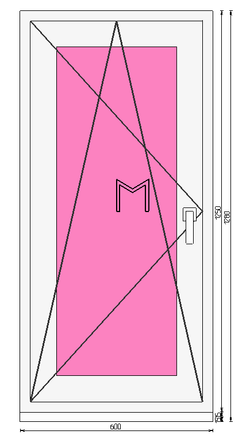 Пластиковое окно 1250 х 600 ТермА Эко + Москитная сетка