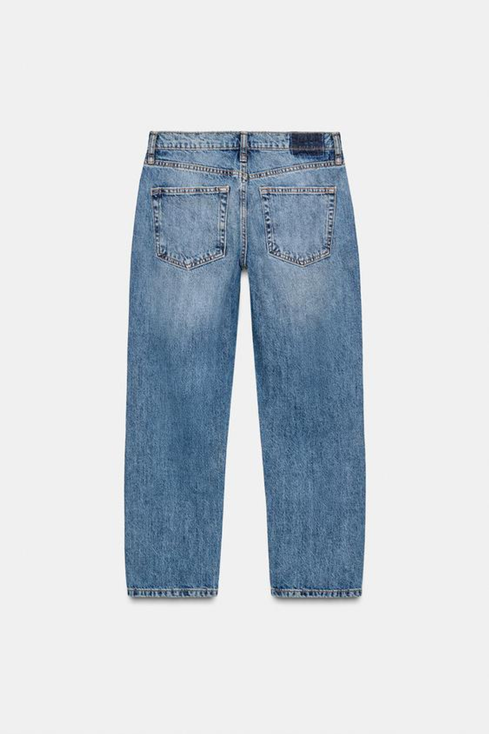 ZARA УКОРОЧЕННЫЕ ДЖИНСЫ Z1975 СО СРЕДНЕЙ ПОСАДКОЙ, СИНИЙ