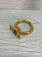 Мебельная ручка-кольцо золото "Трабл Шутер" 80мм