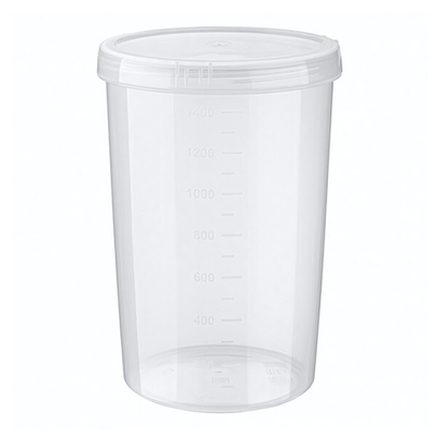 Банка с завинчивающейся крышкой "твист" 1,5л высокая с мерной шкалой (бесцветный)