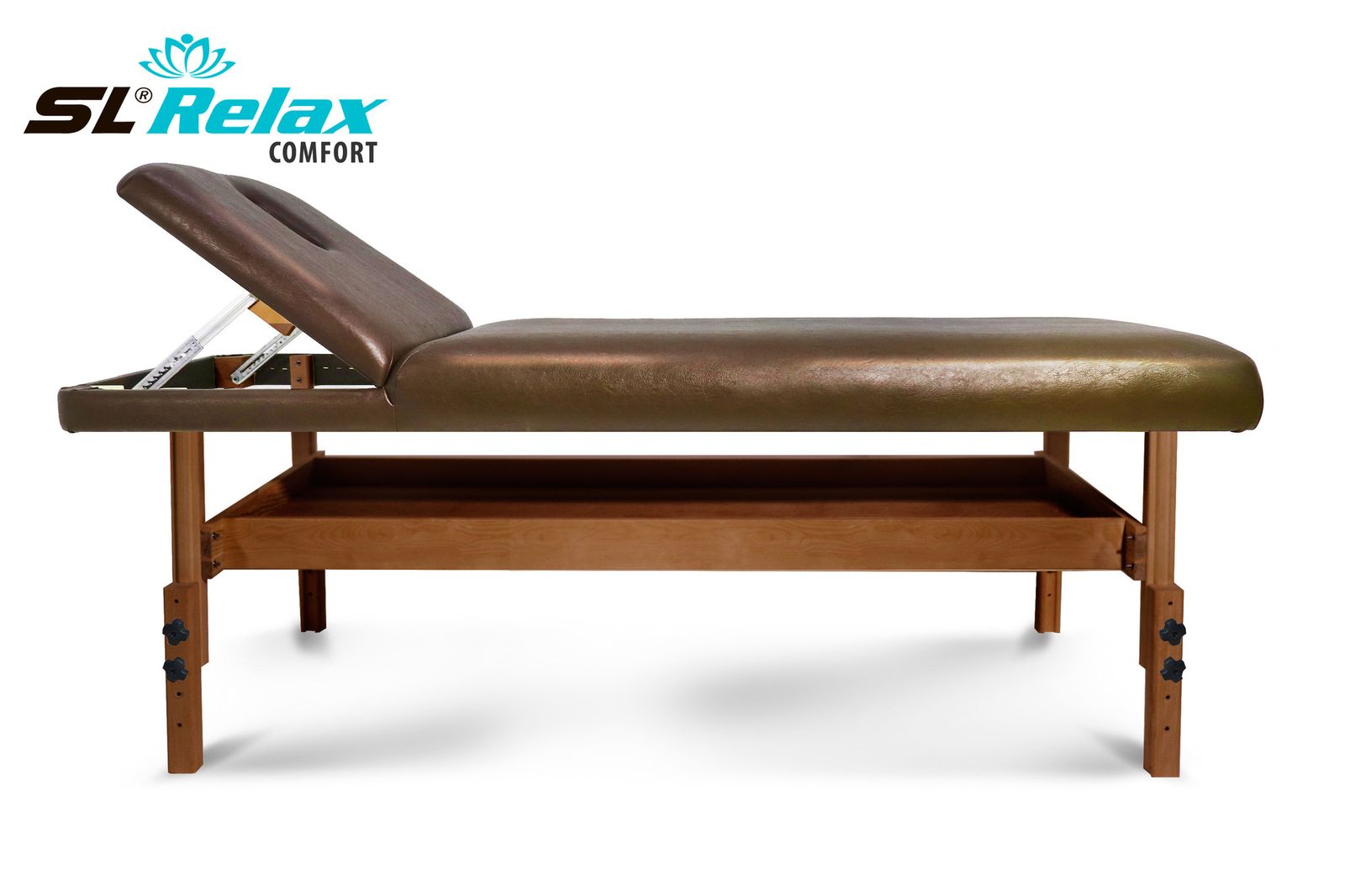 Массажный стол Relax Comfort коричневая кожа фото №3