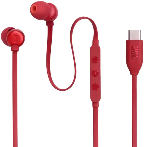 Наушники JBL Tune 310C Red, внутриканальные