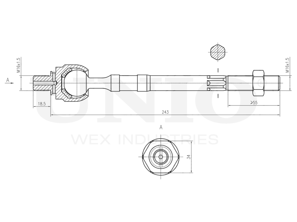 Тяга рулевая UNIO SSP-30027
