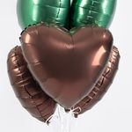 Шар (19''/48 см) Сердце, Каштан, Бохо, 1 шт.