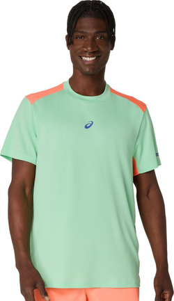 Мужская теннисная футболка Asics Padel Court Short Sleeve - menthol/vivid coral