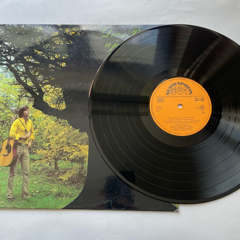 Винтажная виниловая пластинка LP Дин Рид Dean Reed a jeho svet (Чехословакия 1976)