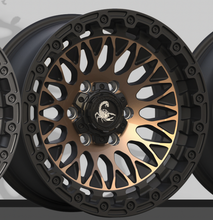 Диск колёсный кованый AGILITY FORCE UT721 R17 8,0 ET0 Matte Black W Mac Face Dark Tint