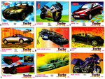 Вкладыши от жвачки Turbo Super - Турбо Супер. 23 штуки без повторов. Серия 471 - 540