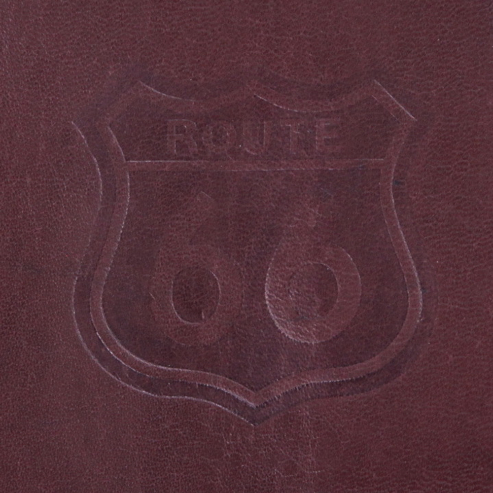Обложка для паспорта Route 66 коричневая с тиснением