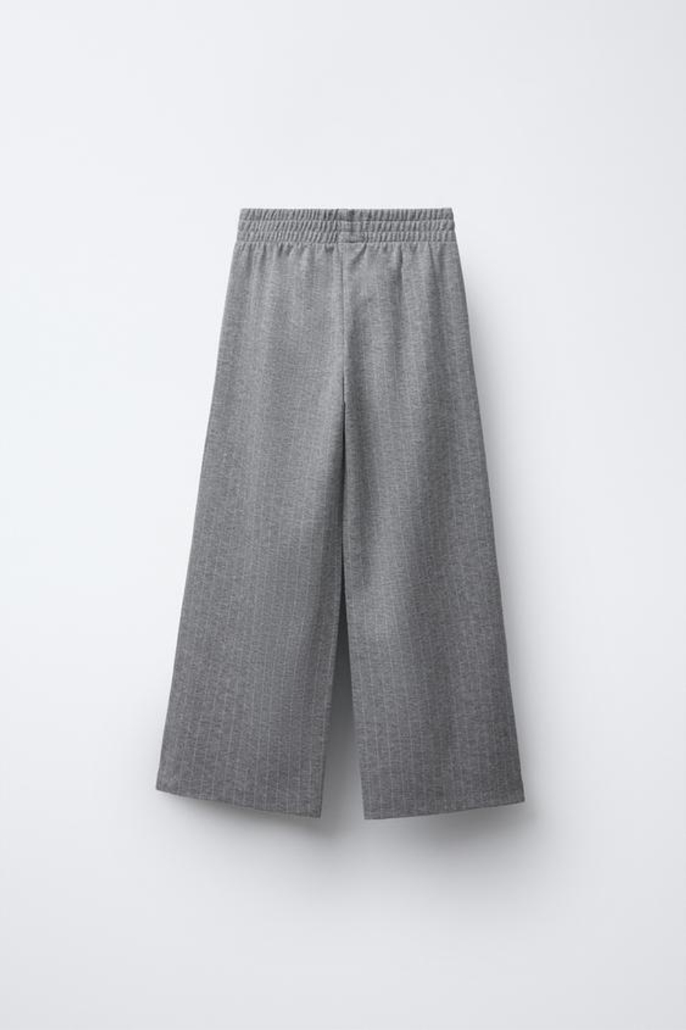 ZARA БРЮКИ В ТОНКУЮ ПОЛОСКУ, СЕРЫЙ С МЕЛАНЖЕВЫМ ЭФФЕКТОМ