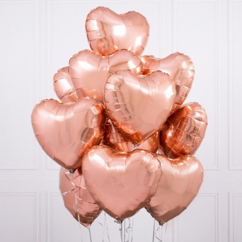 Букет шаров «Фольгированные Розовые Сердца»