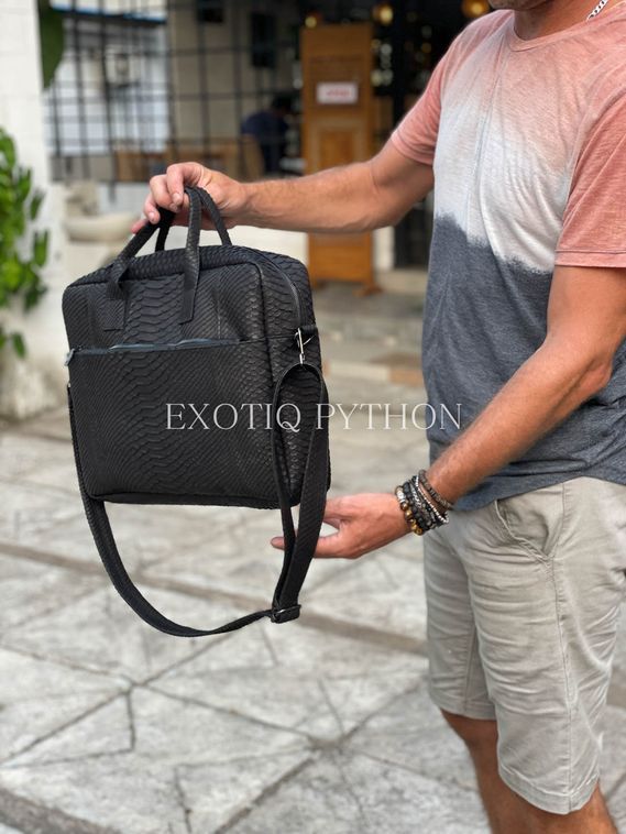 Cумка - портфель из кожи питона BG-484