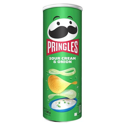 Pringles Чипсы Sour Cream & Onion 165гр., туба, блок 19шт.