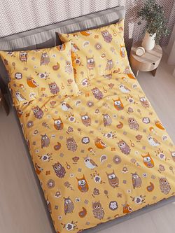 Простынь поплин Сказка "Совята" 150x215 см