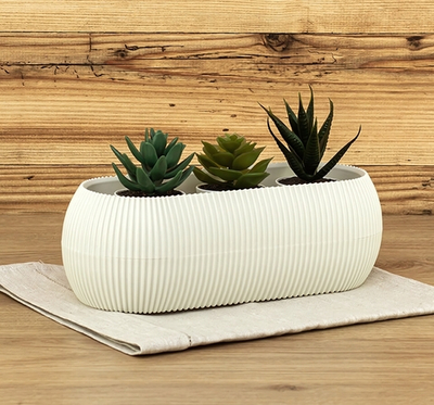 Кашпо ПИКАНТО овальное 280*115*90мм 1,3 л с пристегнутым поддоном