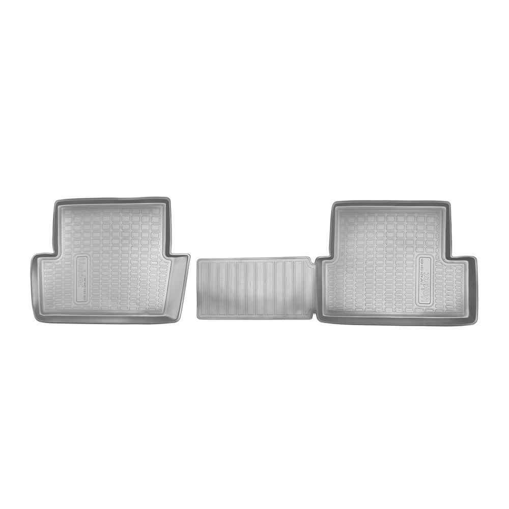Ковры в салон Norplast/Unidec для Nissan Qashqai (2007-2014), Серый, задние, арт.NPA01-C61-601-G