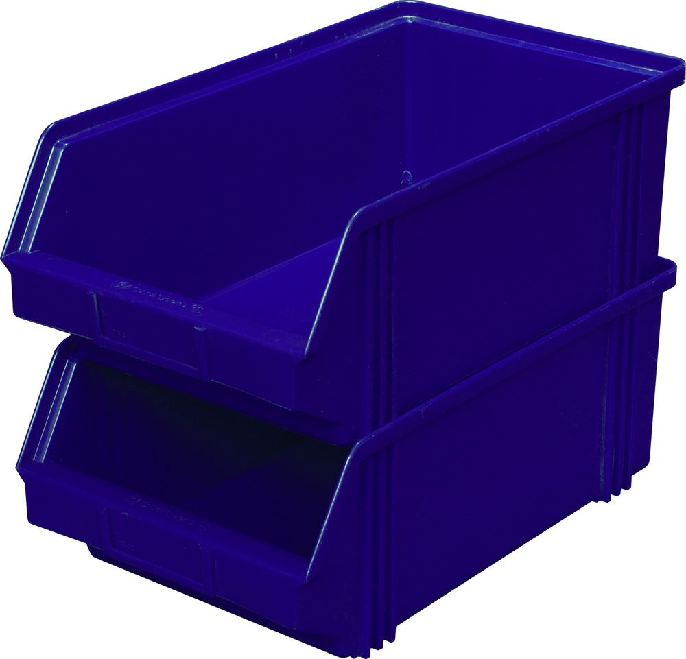 Ящик сплошной 400×230×150 мм, объем 13.8 л., арт.: 7963, синий, код: 01670