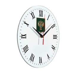 Настенные часы "герб Росимущества щит 39" Декор для дома, подарок