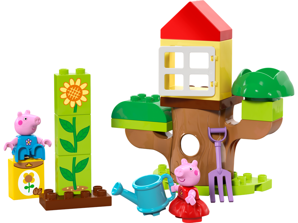 Конструктор Лего Дупло Свинка Пеппа домик на дереве 10431 | LEGO DUPLO Peppa Pig Garden and Tree House 20 деталей 2+