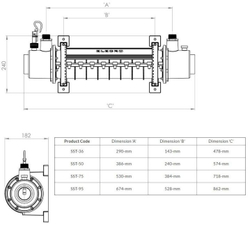 Elecro Теплообменник SST 36кВт Titan (котел НР1", бассейн ВР1½") Англия