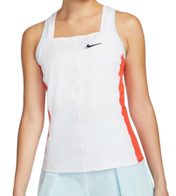 Женский топ теннисный Nike Court Dri-Fit Slam Tank - white/team orange/glacier blue/black