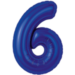 Шар фольгированный Цифра 6 101 см (Синий)