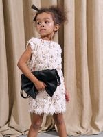 Платье с перьями "Крем-брюле"