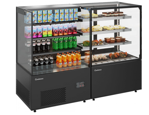 Кондитерская витрина CARBOMA COSMO KC78-130 VV 1,2-2 открытая