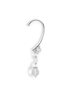 Кафф "Bubble mini easy" с горным хрусталем Silver