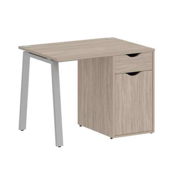 Home Office Стол письменный VR.SP-3-98.1.A Дуб Аттик/Металл Серый 980*720*750