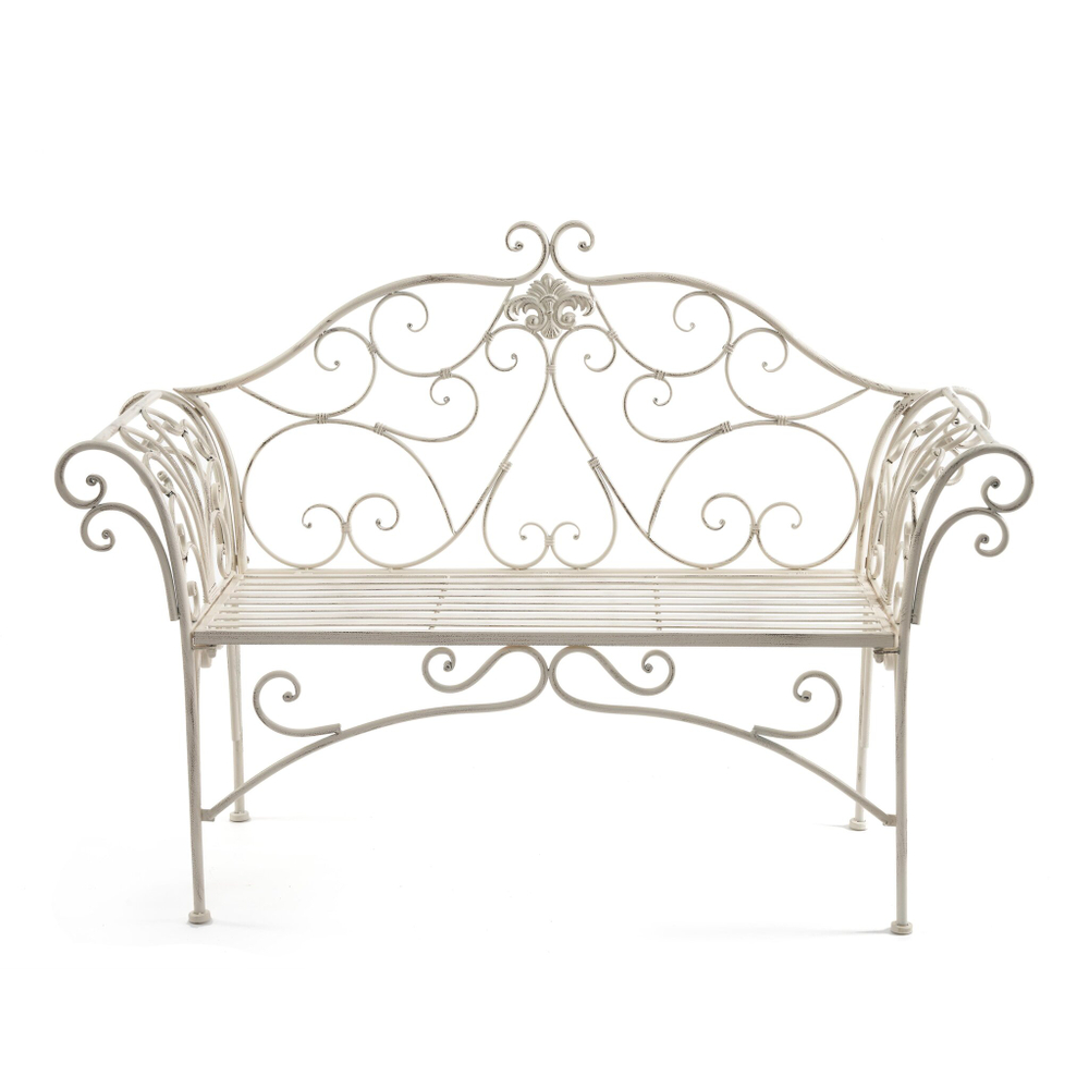 Скамья Secret de Maison BEAUJOLAIS (mod. PL08-8574) металл, 136х46х96см, белый антик (antique white)