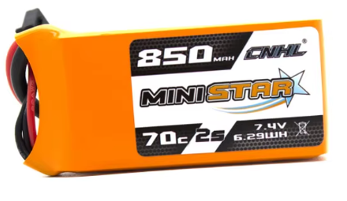 Аккумулятор CNHL 850мАч 7,4В 2S 70C Lipo с разъемом XT30