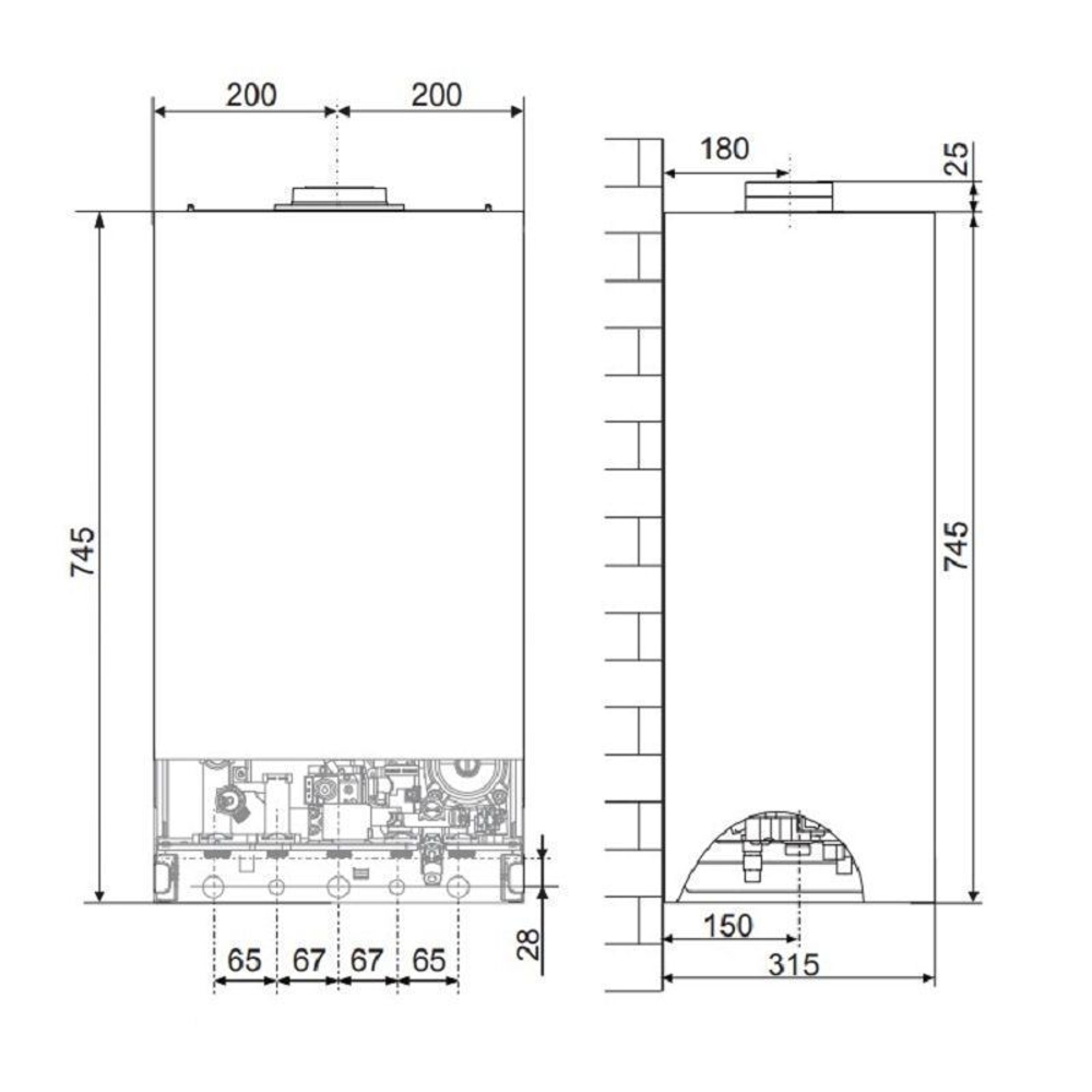 Котел газовый двухконтурный Ariston CARES XC 10 FF NG (10 кВт)