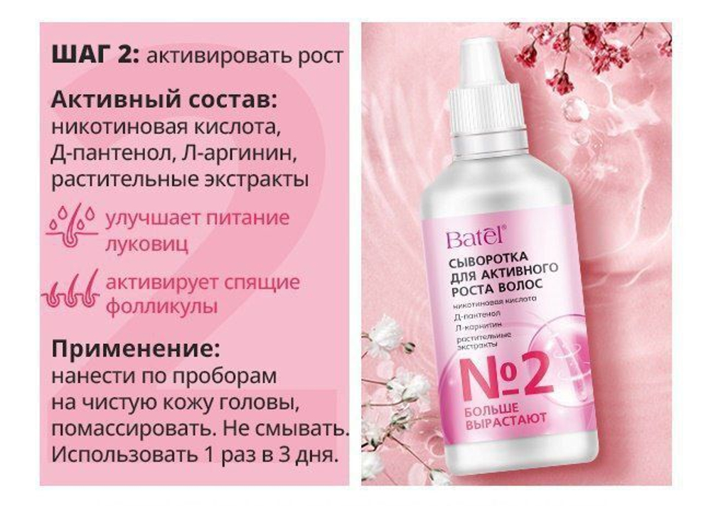Batel. Сыворотки с никотиновой кислотой для здоровья волос