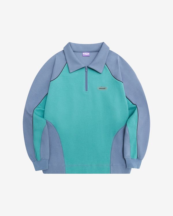 Толстовка College star пыльно-синяя / бирюзовая - фото 1