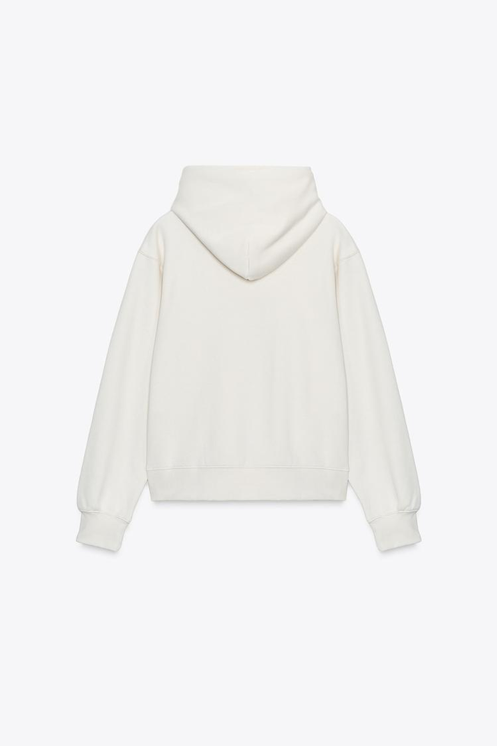 ZARA БАЗОВОЕ ХУДИ, ЭКРЮ