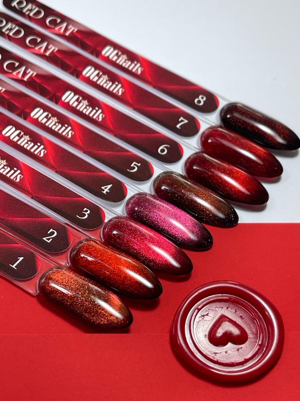 Ognails Гель лак RED CAT #2