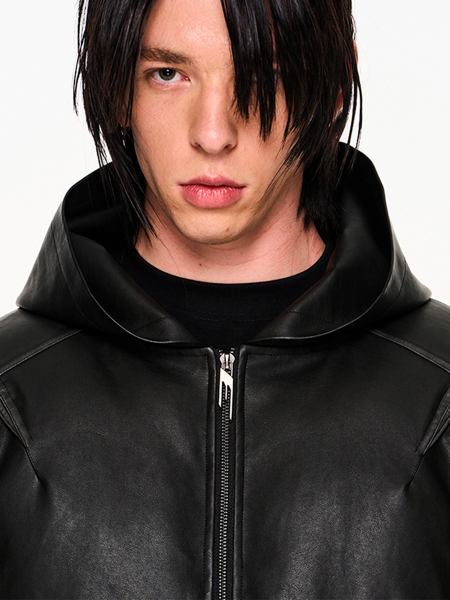 Куртка BLIND "Opium" Hooded Leather Jacket