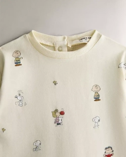 ZARA ДЕТСКИЙ КОМБИНЕЗОН PEANUTS™, СВЕТЛО-ЗЕЛЕНЫЙ