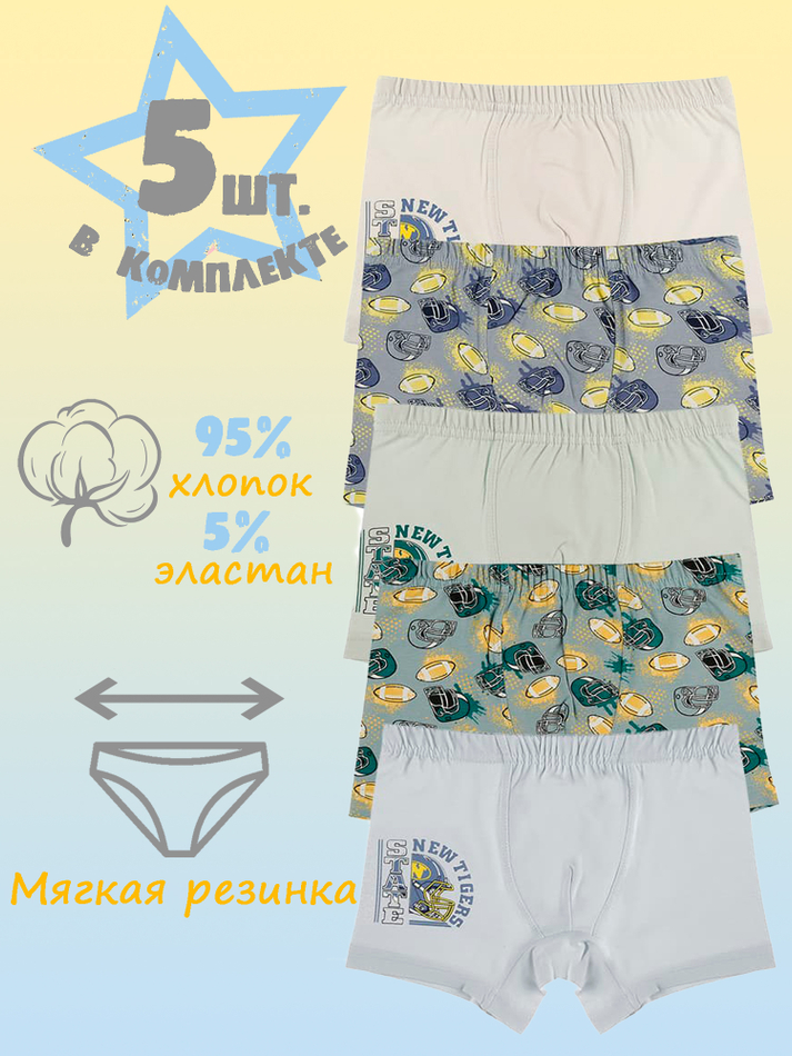 Боксеры для мальчика (5 штук в упаковке)