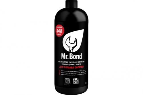 Реагент для устранения засоров 1л (3 минуты) Mr. Bond  (6/1шт)