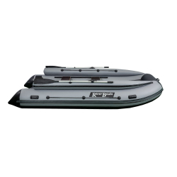 Лодка пвх riverboats (ривербот) rb - 430 (нднд) с фальшбортом (цвет: серый/чёрный)