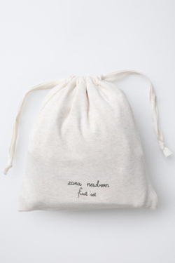 ZARA КОМПЛЕКТ ДЛЯ НОВОРОЖДЕННОГО И СУМОЧКА, БЕЖЕВЫЙ МЕЛАНЖ