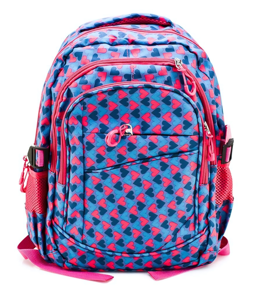 Рюкзак школьный 38*25*12см, абстракция, 2отдел+карман, 2бок.кармана