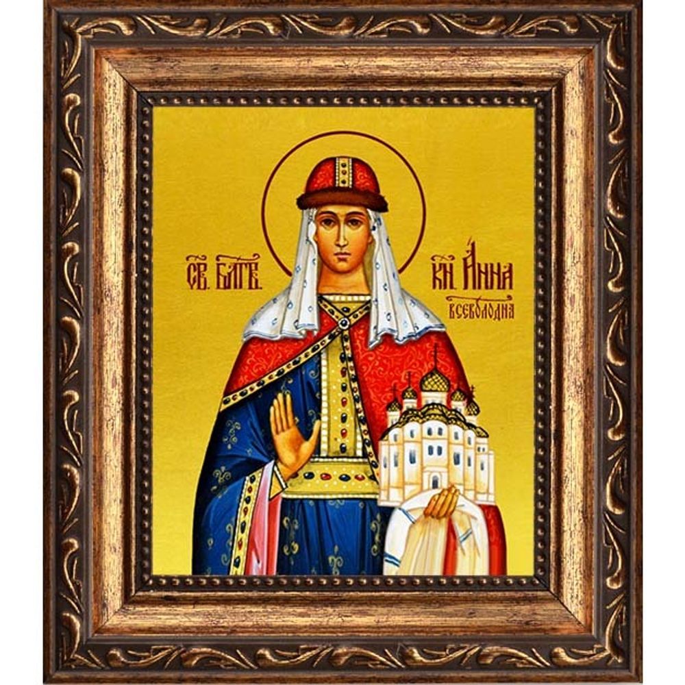 Анна Всеволодовна, преподобная княжна. Икона на холсте.