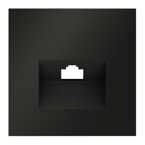 Накладка для розетки компьютерной RJ45 кат.6, S70 (черный матовый)